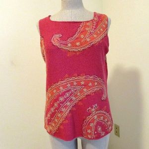 Susan Bristol woven sleeveless top size M